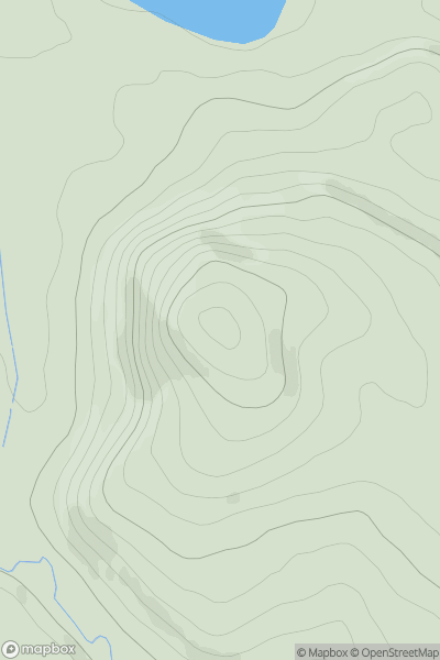 Thumbnail image for Cnoc Breac [Loch Broom to Strath Oykel] showing contour plot for surrounding peak